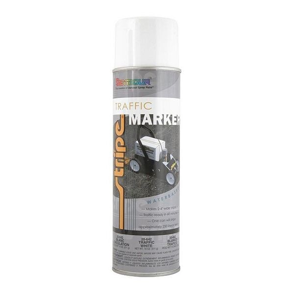 Traffic Marking Paint, 18 oz., White, Water -Based