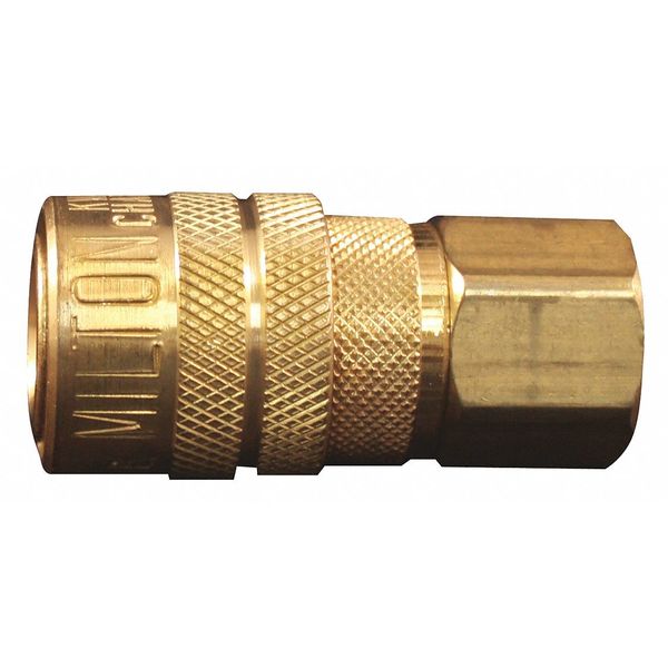 M Style Coupler, 1/4 in FNPT, Brass, 10 Pack