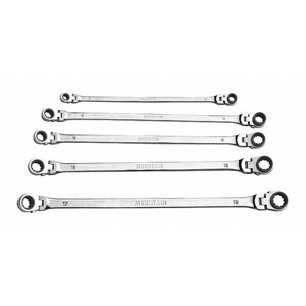Ratcheting Wrench, 5Pc, Metric Flexible