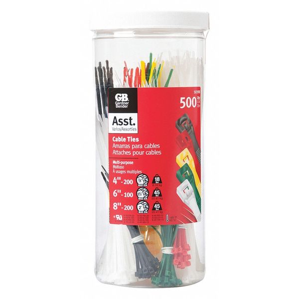 Assorted Cable Ties PK 500