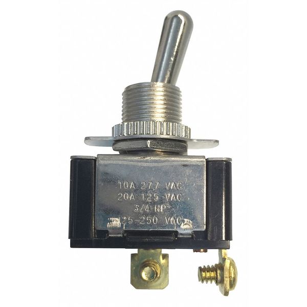 Toggle Switch, SPST, On/Off, 3/4 hp @ 125 to 250V AC