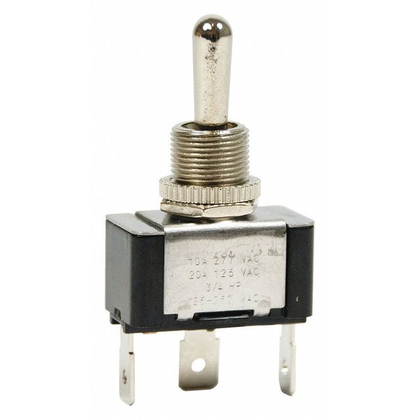 Toggle Switch, SPST, On/Off/On, 3/4 hp @ 125 to 250V AC