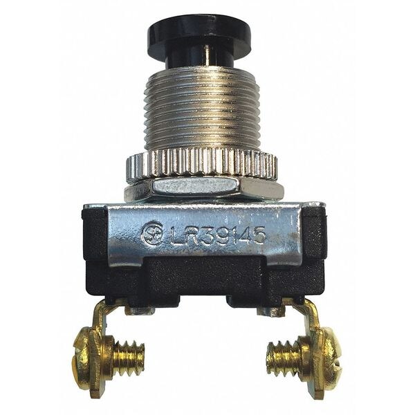 Switch, Push On/Off, SPST, 6A, 120VAC