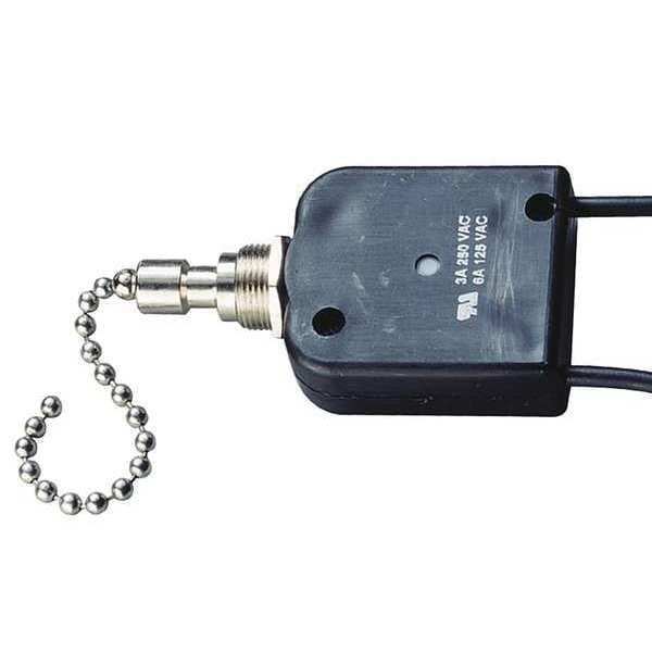 Pull Switch, SPST, 6A, 125VAC, On/Off