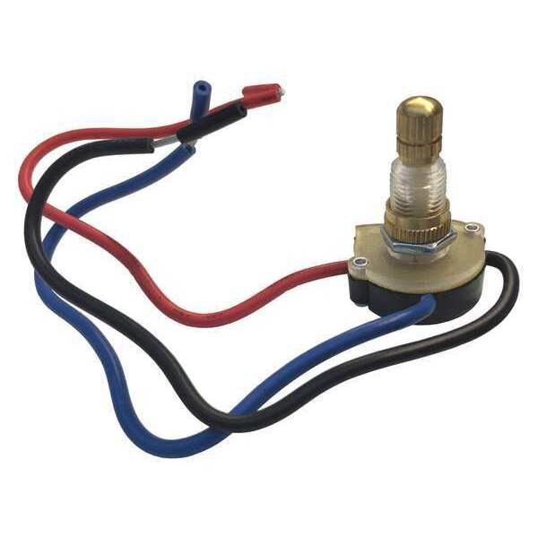 Rotary Switch, Brass, SPTT, 6A, 125VAC
