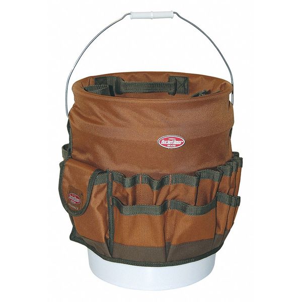 Tool Organizer, Bucket, 30 Pocket, 600 Poly Ripstop Fabric, 30 Pockets
