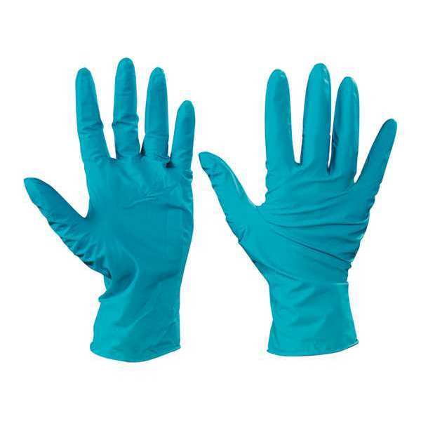 Disposable Gloves, Nitrile, Powder Free, Green, L, 100 PK