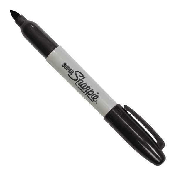 Super SharpieÂ® Markers, Black, 12/Case