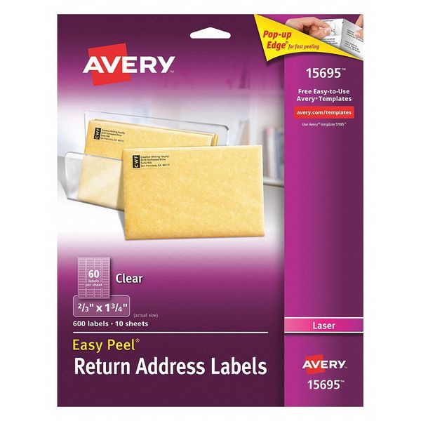 Clear laser Label, 60 Up, PK600