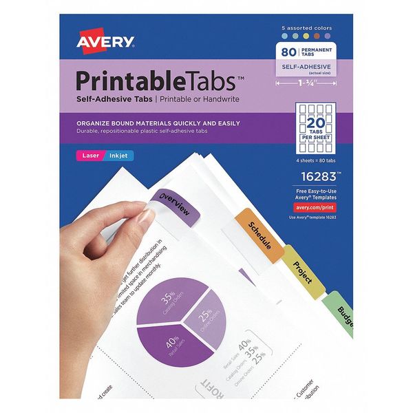 Printable Tabs, 1-3/4