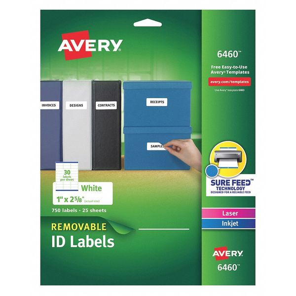 Laser Labels, White, PK750