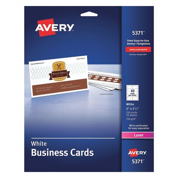 Business Cards, Laser, 2x3.5, PK250