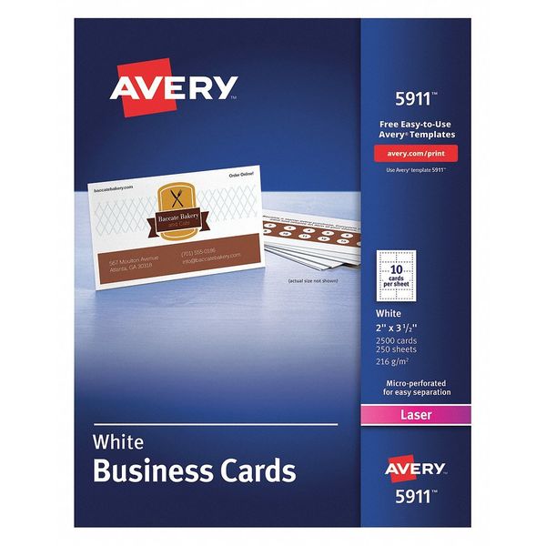 Laser Business Cards, 2x3.5, PK2500