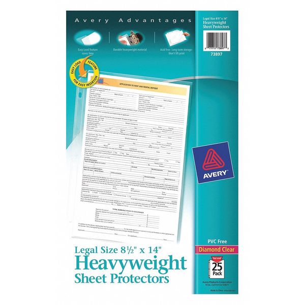 Clear Sheet Protector, PK25