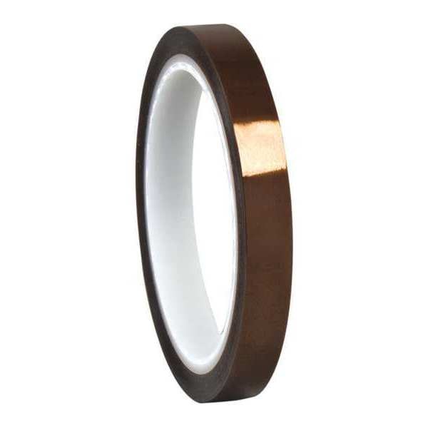 Film Tape, Polyimide, Amber, 3/8 In x 5 Yd