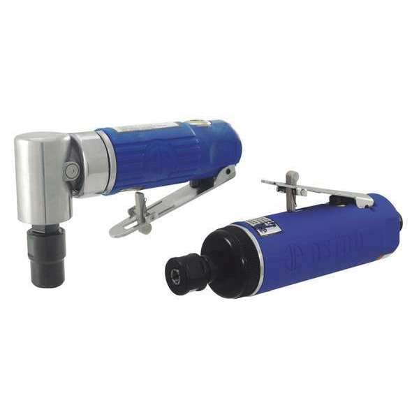 Right Angle, Straight Die Grinder Set, Angle Head/Standard, 1/4 in NPT Female Air Inlet, 1/4