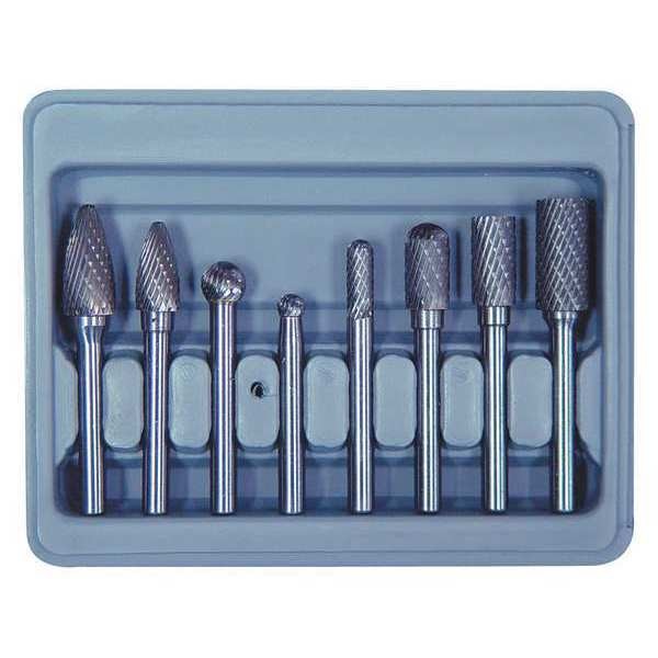 Burr Set, Carbide Double Cut, 8 pcs.