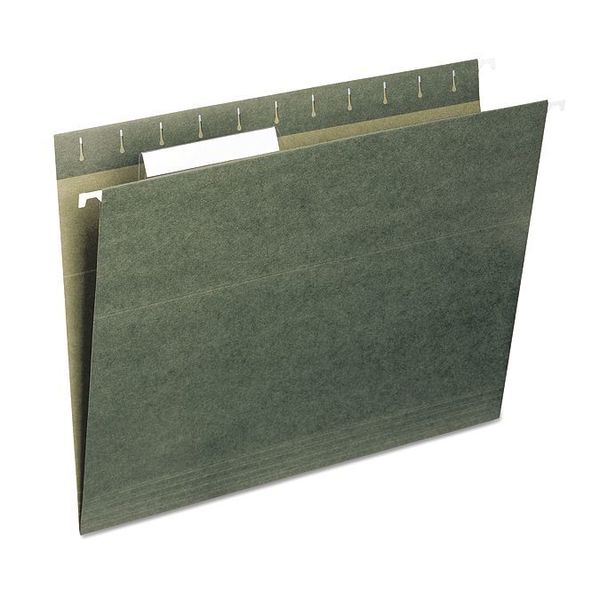 Hanging File Folder, Green, PK25