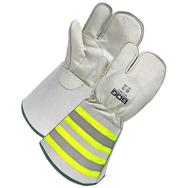 Water Repellent Grain Cowhide Cut Resist Mitt HiViz C100, Size S