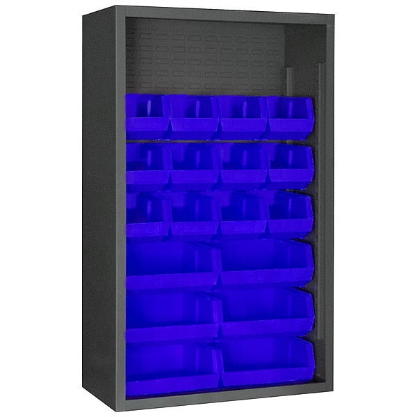 Heavy Duty Bin Cabinet, 36 in W, 60 in H, 18