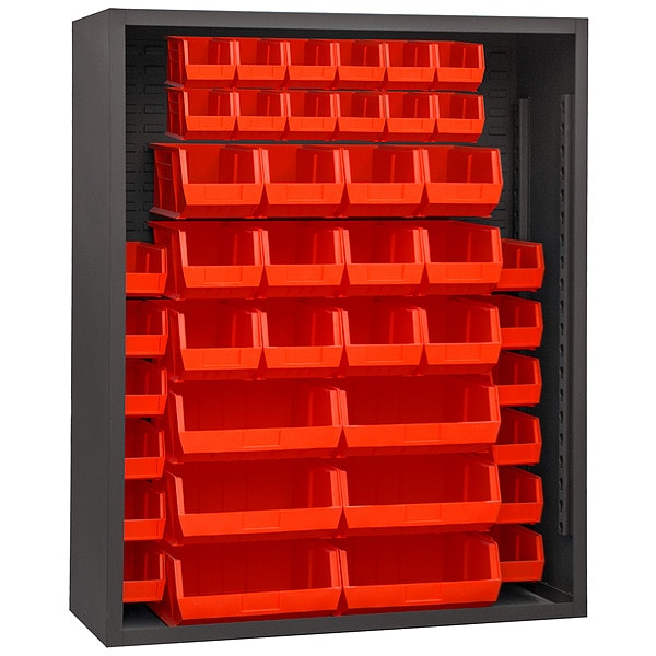 Heavy Duty Bin Cabinet, 48 in W, 72 in H, 18