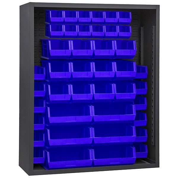 Heavy Duty Bin Cabinet, 48 in W, 72 in H, 18