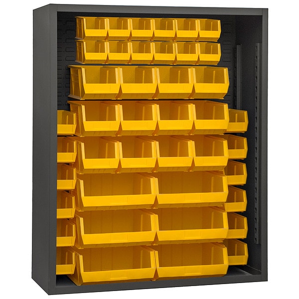 Heavy Duty Bin Cabinet, 48 in W, 72 in H, 18