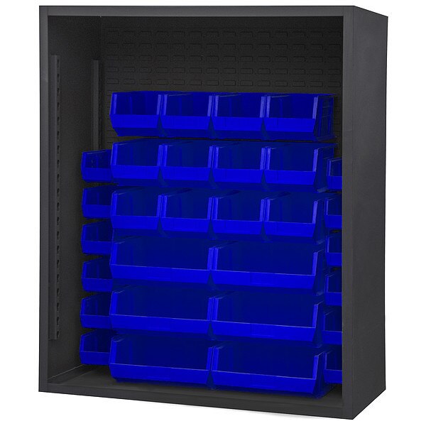Heavy Duty Bin Cabinet, 48 in W, 60 in H, 24