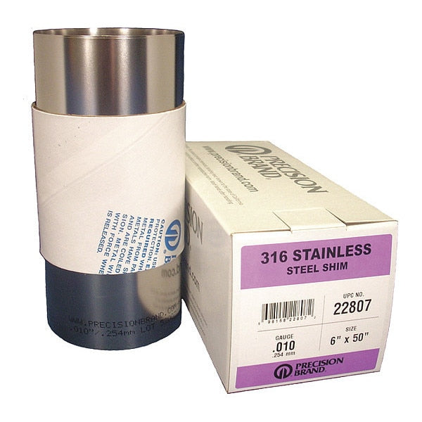 Shim Stnless Steel 316, .005 x 12 x 100