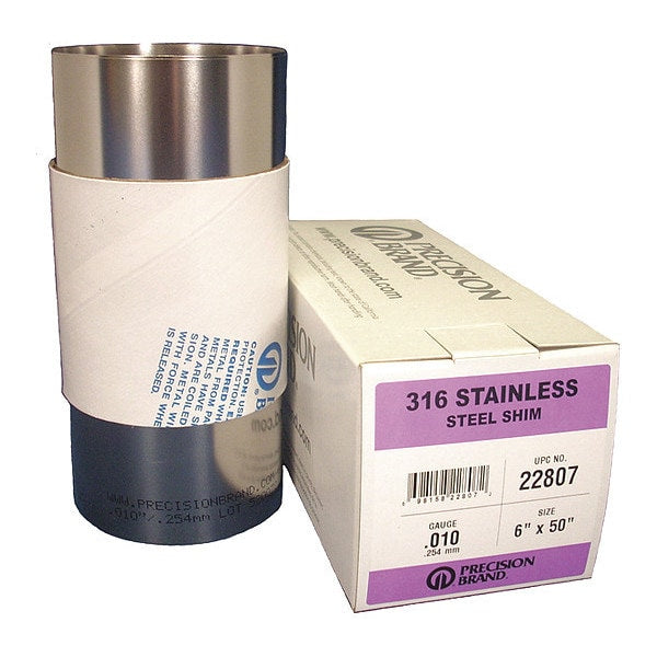 Shim Stnless Steel 316, .020 x 12 x 100