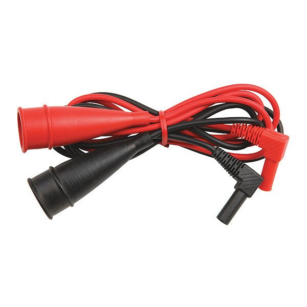 Red, black lead w large alligator clip 6f