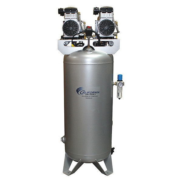 Ultra Quiet Oil-Free Air Compressor 60-gal 4-HP w/Auto Drn