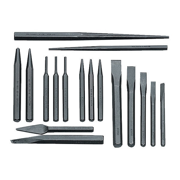 Williams Punch and Chisel Set, 17 Pieces