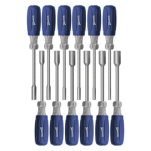 Williams Nut Driver Set, 12 Pieces, Plastic Tray
