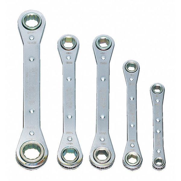 Ratcheting Box End Wrench Set, 5 Pieces