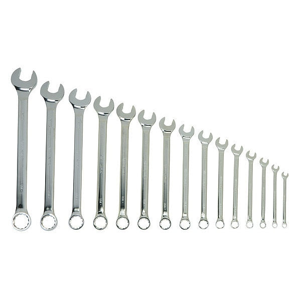 Williams Combination Wrench Set, 15 Pcs, Satin
