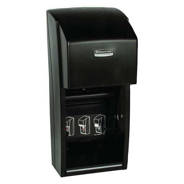 Vertical Single Roll Toilet Paper Dispenser (09021), Black, 6.0