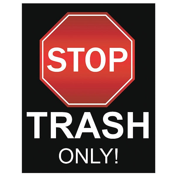 Recycle Sign, 11 in Height, 11 in Width, Cardstock, Laminate, Vertical Rectangle, English