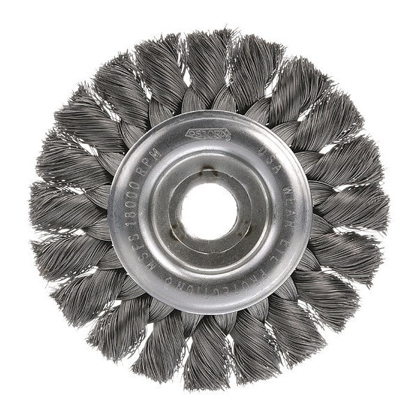 Knot Wire Wheel Brush, Wide Face, 10