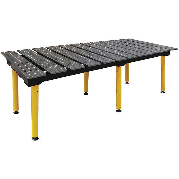 Modular Wldng Table, Hvy Dty Legs, 8x4 ft.