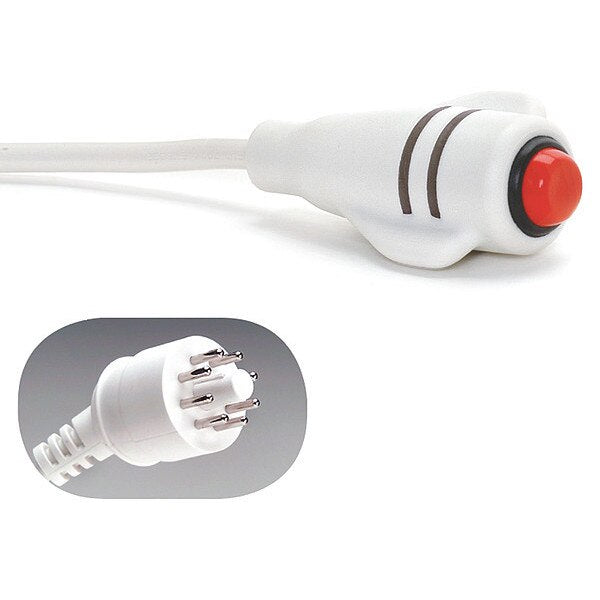Call Cord, Ektacom 8-Pin, White, 7 ft. L