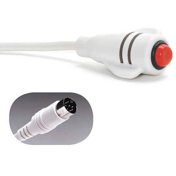 Call Cord, Jeron 8-Pin Din, White, 7 ft.