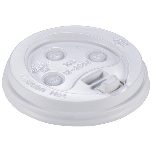 Disp Hot Cup Lid, 10 oz-20oz, White, PK1000