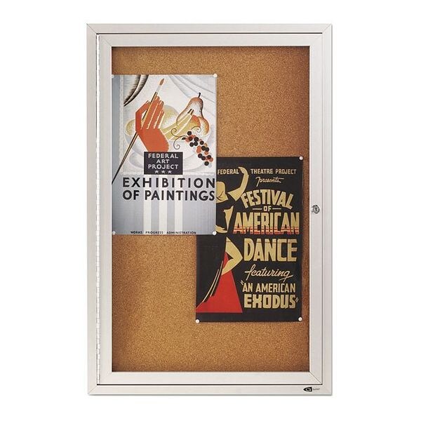 Cork Bulletin Board 24 x 36, Silver