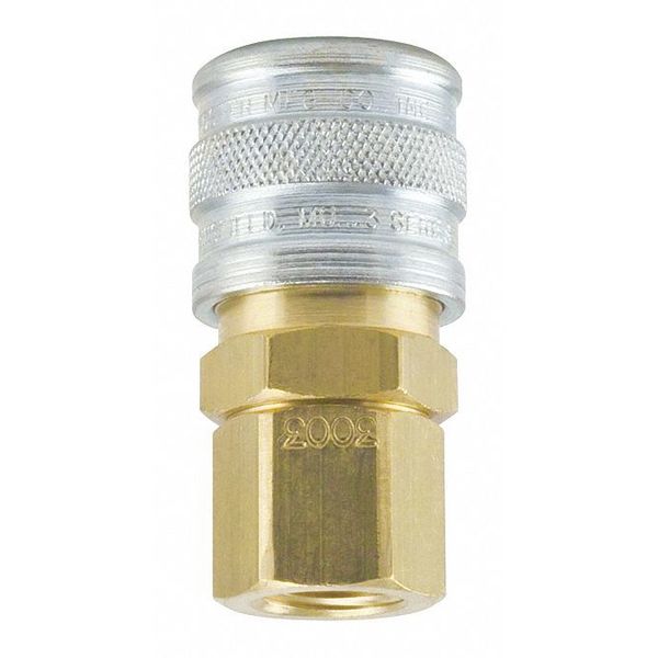 Manual Industrial Socket, 1/4\u0022FPT, Brs/Stl