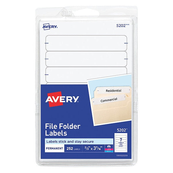 Label, File, Folder, White, PK252