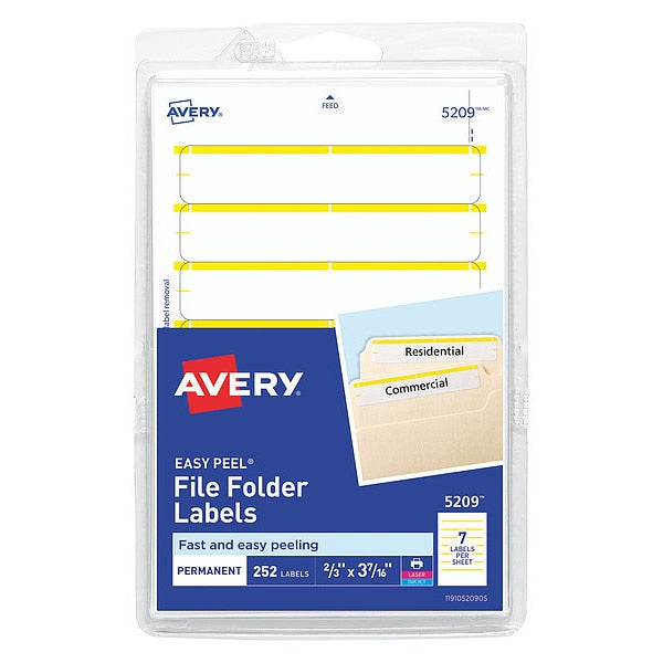 Label, File, Folder, Yellow, PK252