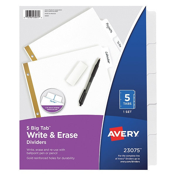 Write & Erase Index Dividers 8-1/2 x 11