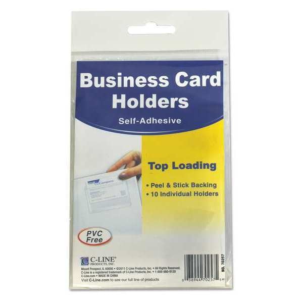AdhesiveBusinessCardHolders, Topload, PK10
