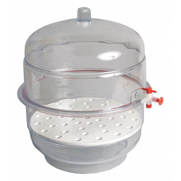 Desiccator, Vacuum, Clear Base, 6